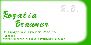 rozalia brauner business card