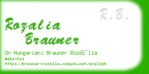 rozalia brauner business card